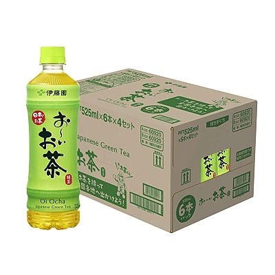 【整箱】伊藤园 无糖0卡 绿茶 日本版 525ml*24瓶/箱