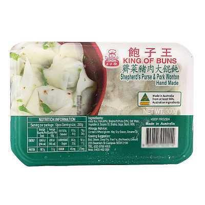 【冻】包子王 荠菜猪肉大馄饨 300g