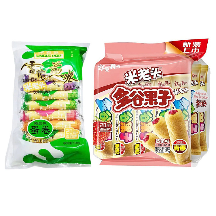 rice-old-man-multi-grain-fruit-strawberry-flavor-160g-snowflake-fried-roll-coconut-milk-flavor-150g-1