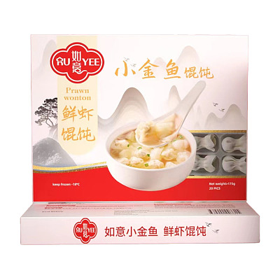 【冻】如意 小金鱼 鲜虾馄饨 20只 175g