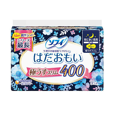 Unicharm 超柔软 夜用卫生巾 40cm 9片