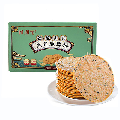 怀润元 铁棍山药 黑芝麻薄饼 500g