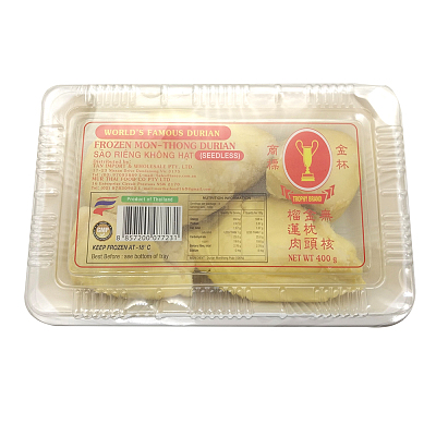 【冻】泰国原产 金杯 无核金枕头榴莲肉 400g