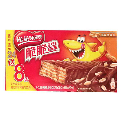 雀巢 脆脆鲨威化 花生味 32支入 640g