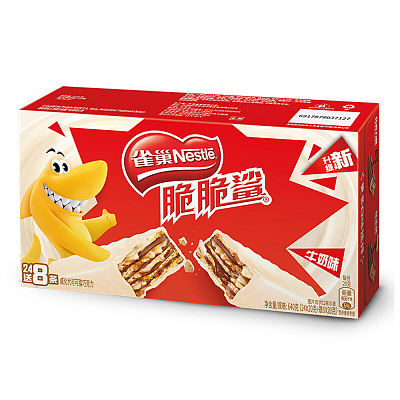 雀巢 脆脆鲨威化 牛奶味 32支入 640g
