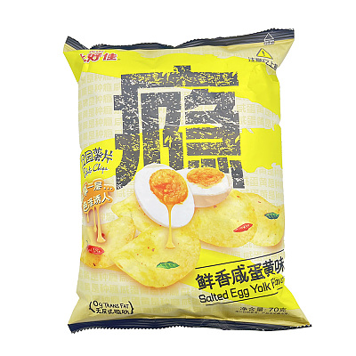 上好佳 田园薯片 鲜香咸蛋黄味 90g