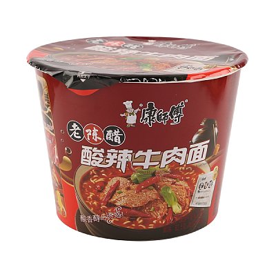 康师傅 桶面 老陈醋 酸辣牛肉面 122g