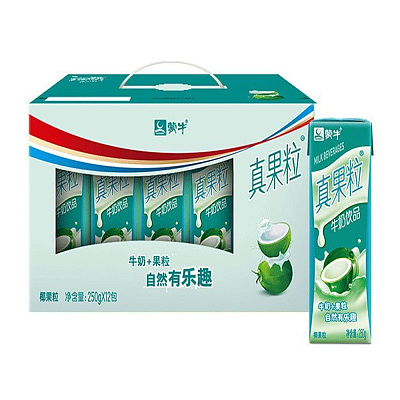 【整箱】蒙牛 真果粒牛奶饮品 椰果粒味 12瓶入【临期11.3】】