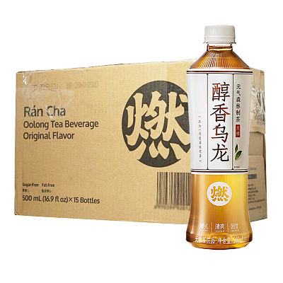 【整箱】元气森林 燃茶 无糖醇香乌龙 500ml*15瓶/箱