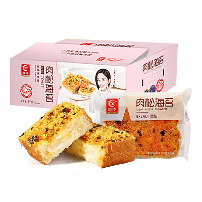 【整箱】友臣 肉松海苔夹心面包 2kg