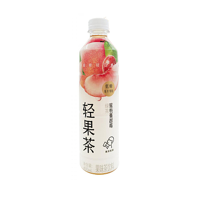 喜茶 轻果茶 蜜桃蔓越莓绿茶味饮料 450ml