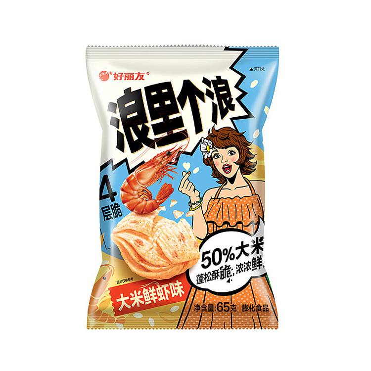 好丽友 浪里个浪 大米鲜虾味 65g|悉尼华人超市送货|UMall今日优选