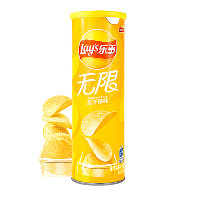 乐事 无限薯片 原味 桶装 90g