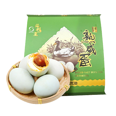 海鸭王 农家手工熟咸蛋 4个入 220g