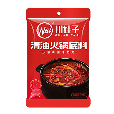 川娃子 清油火锅底料 麻辣味 220g