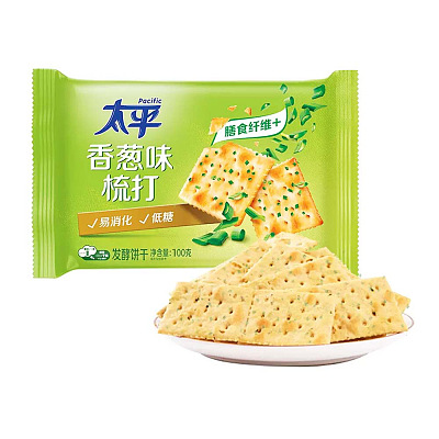 太平 梳打饼干 香葱味 4小包入 100g