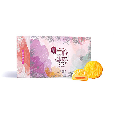 【冻】香港美心 冰皮月饼 二人世界礼盒 芒果栗子 2枚入 120g