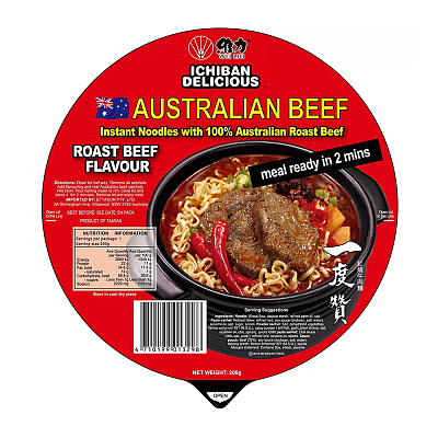 Ichiban 一度赞 红烧牛肉味 碗面 含肉 200g【Costco代购】