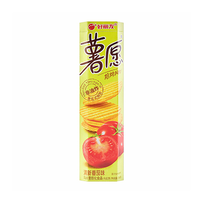 好丽友 薯愿 非油炸薯片 清新番茄味 104g