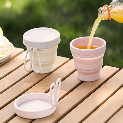 FaSoLa 萌兔硅胶折叠杯 米色