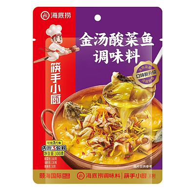 海底捞 筷手小厨 金汤酸菜鱼调味料 300g  新老包装随机