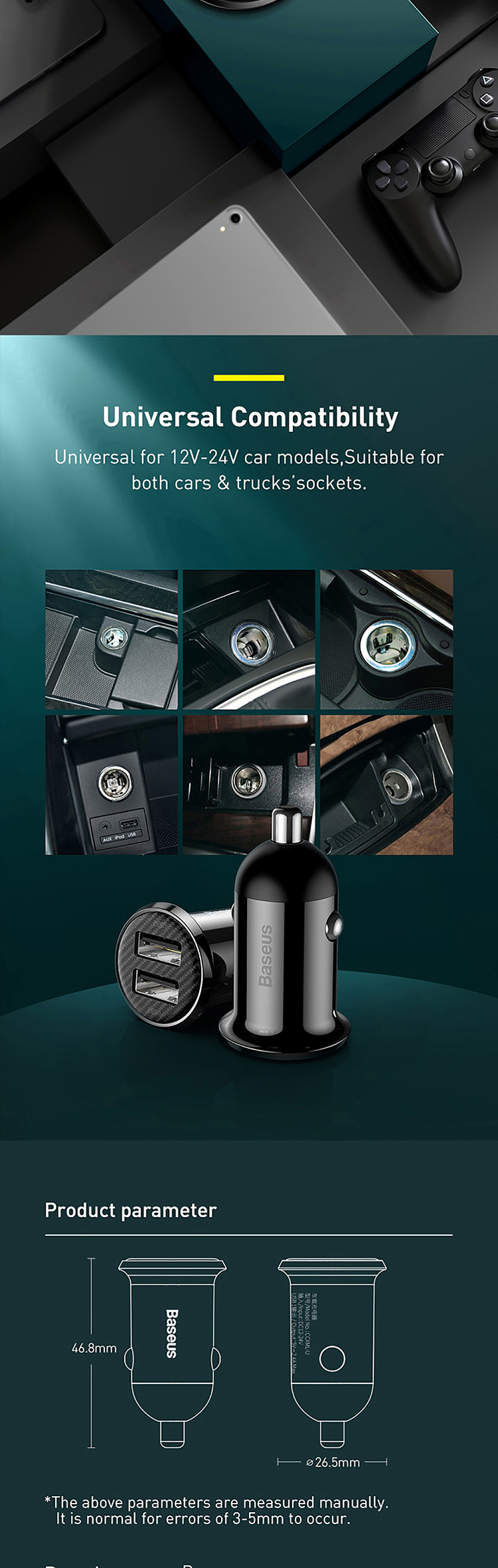 best-small-miparticle-pro-dual-usb-48a-car-charger-black-5