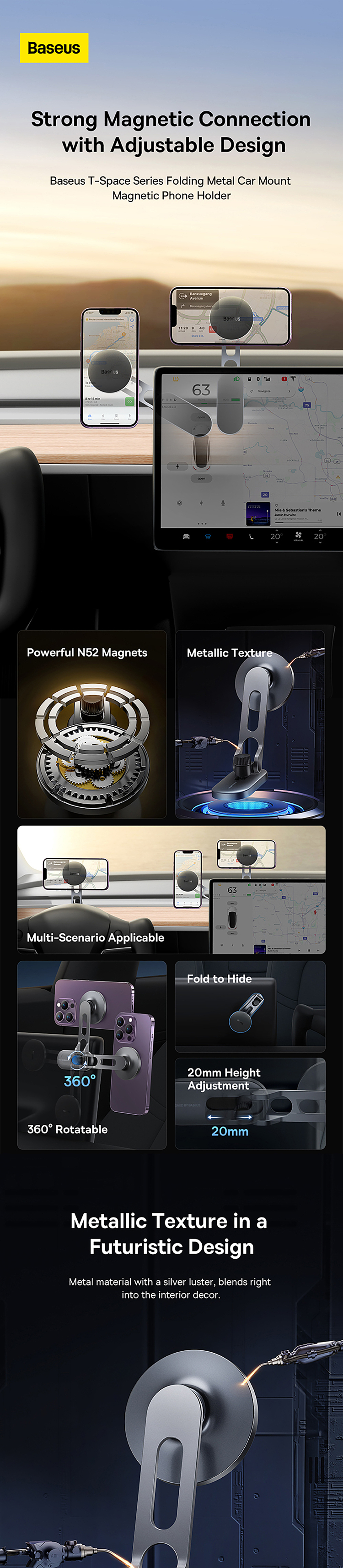 bessie-tspace-metal-folding-car-magnetic-mount-stick-on-star-river-silver-1