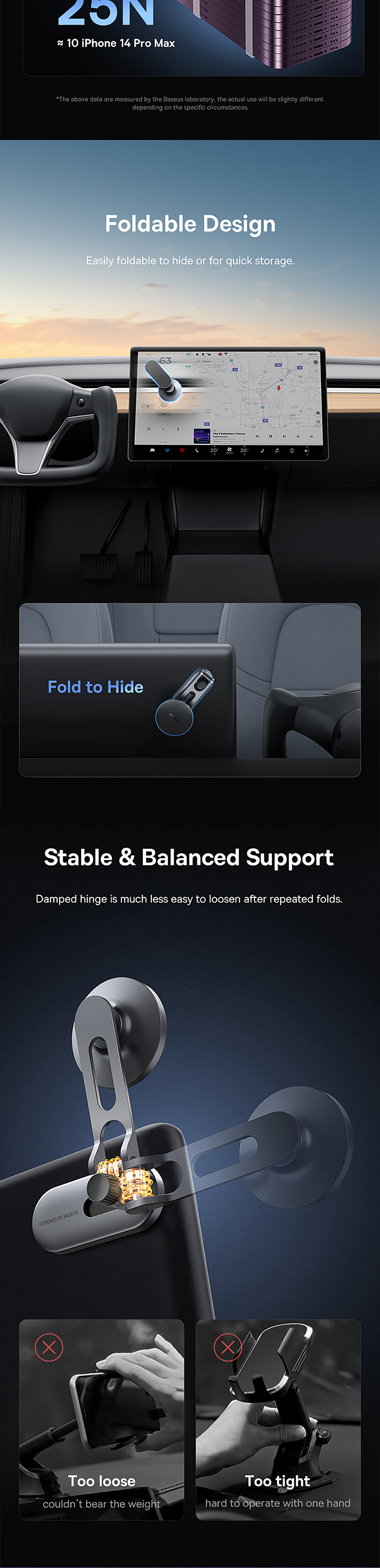 bessie-tspace-metal-folding-car-magnetic-mount-stick-on-star-river-silver-3