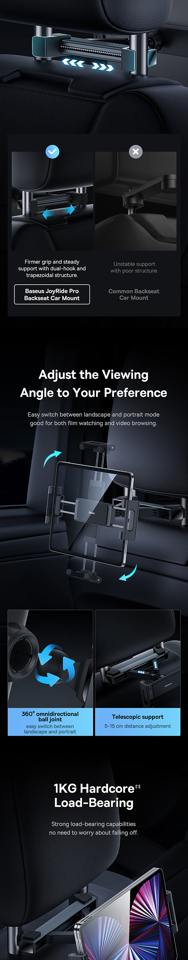 best-toucan-pro-rear-seat-car-mount-black-3
