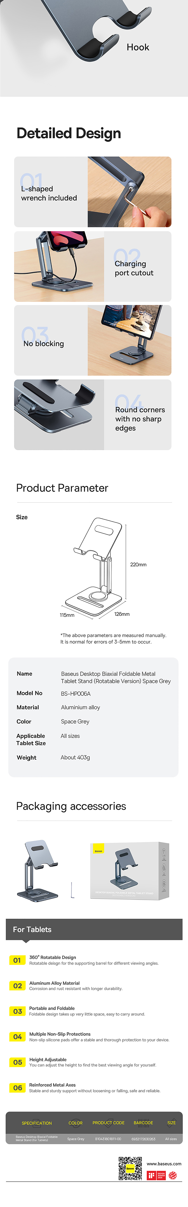 best-metal-desktop-dual-axis-folding-stand-tablet-swivel-model-dark-sky-gray-6