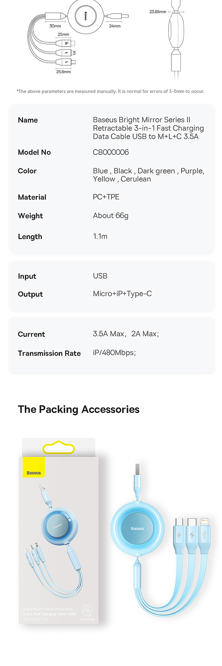 best-mirror-series-2-one-drag-three-fast-charging-retractable-data-cable-usbtomlc35a11m-black-6