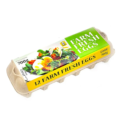 Farm Fresh Cage Eggs 笼养鸡蛋 XL超大号 12个 700g