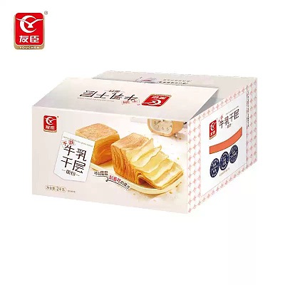 【整箱】友臣 手剥牛乳千层面包 2kg	
