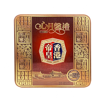 【礼盒】香港帝皇 纯正红豆沙月饼 750g