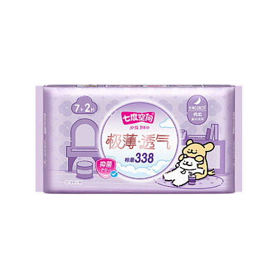 七度空间 极薄透气 超长夜用 7片 338mm
