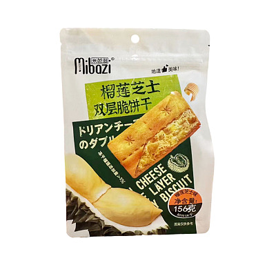 米芭滋 榴莲芝士双层脆饼干 156g