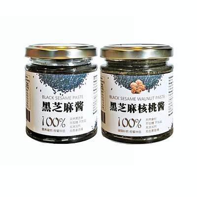 珍食食养 纯黑芝麻酱 160g+纯黑芝麻核桃酱160g