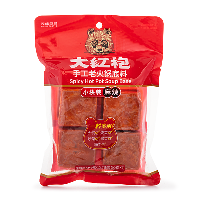 大红袍 手工老火锅底料 麻辣 4块装 360g