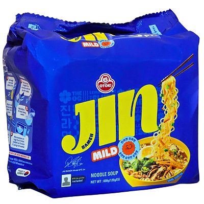  Ottogi 韩国Jin拉面 温和微辣味 120g*5袋/包 新老包装随机发货