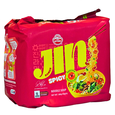 Ottogi 韩国Jin拉面 辣味 120g*5袋/包