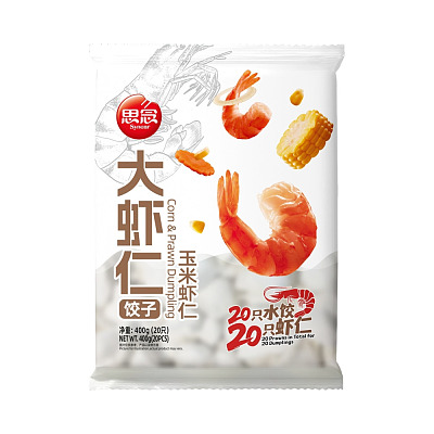 【冻】思念 虾仁玉米水饺 400g