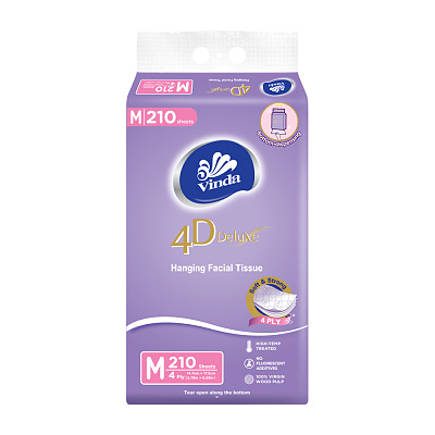 维达 悬挂式抽纸 棉韧Plus4层210抽