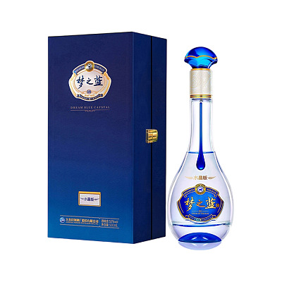 【礼盒】洋河 蓝色经典 梦之蓝 白酒 水晶版 52° 500ml