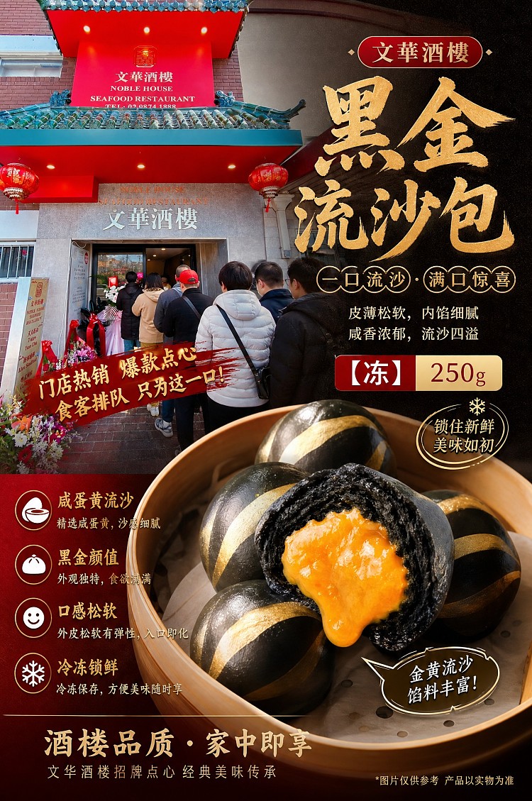 frozen-wenhua-restaurant-black-gold-custard-buns-250g-1