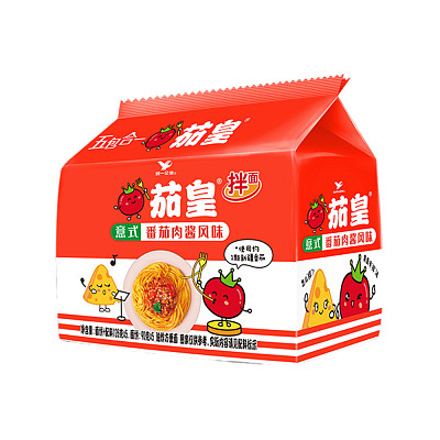 统一 茄皇 番茄肉酱风味拌面 126g*5