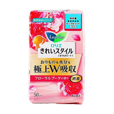 花王KAO 护垫 W吸收系列50*16cm 玫瑰香