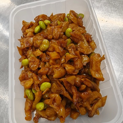 下饭神器 萝卜干炒毛豆（500ml盒装）(250g）