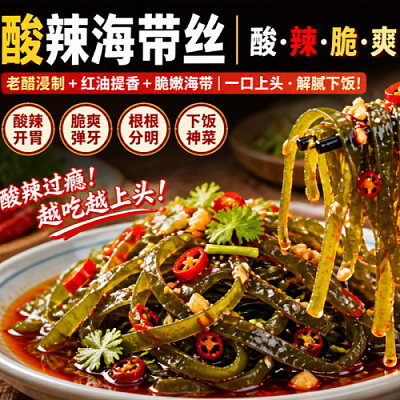 酸辣海带丝（500ml盒装）（约410g）