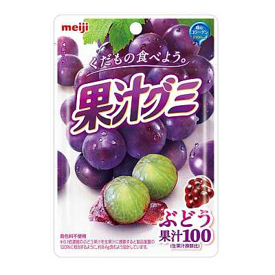 Meiji 果汁QQ软糖 紫葡萄味 51g