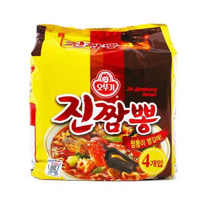 Ottogi 韩国Jin拉面 香辣海鲜味 130g*4袋/包